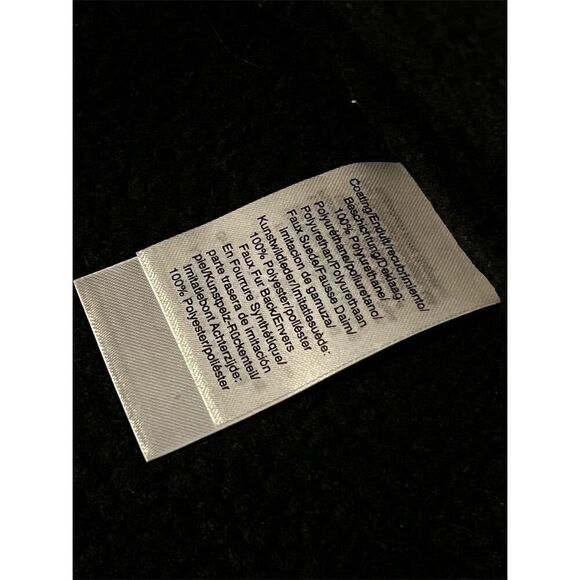 DKNY Women's Black Faux Suede Sherpa Lined Moto Jacket Size 1X - Picture 10 of 10